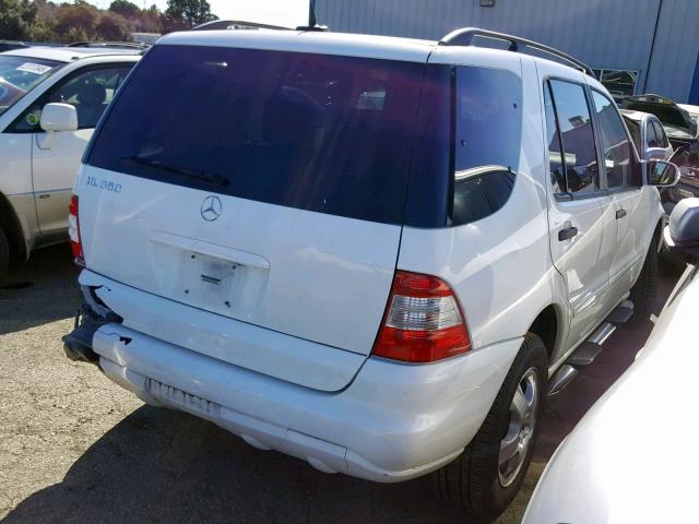 4JGAB57E33A421315 - 2003 MERCEDES-BENZ ML 350 WHITE photo 4