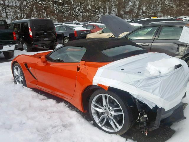 1G1YD3D77K5102085 - 2019 CHEVROLET CORVETTE S ORANGE photo 3