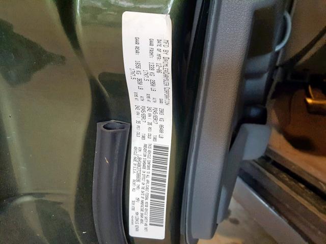 1J8HG48K27C586696 - 2007 JEEP COMMANDER GREEN photo 10