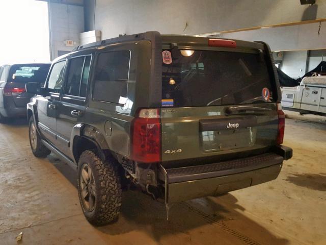 1J8HG48K27C586696 - 2007 JEEP COMMANDER GREEN photo 3