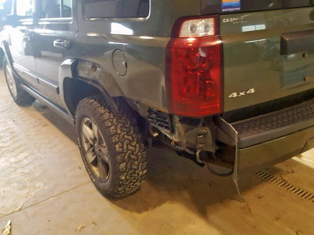 1J8HG48K27C586696 - 2007 JEEP COMMANDER GREEN photo 9