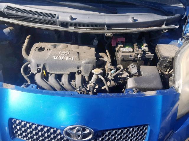 JTDJT923475091939 - 2007 TOYOTA YARIS BLUE photo 7