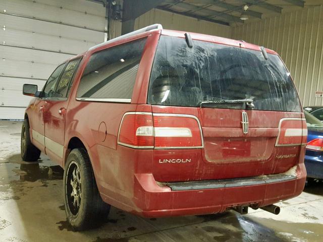5LMFL28507LJ14725 - 2007 LINCOLN NAVIGATOR Қызыл фото 3