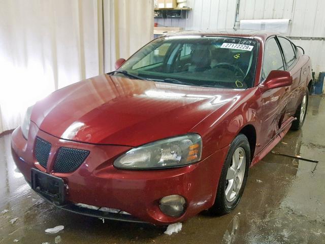 2G2WP552X81126318 - 2008 PONTIAC GRAND PRIX MAROON photo 2