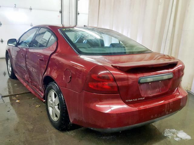 2G2WP552X81126318 - 2008 PONTIAC GRAND PRIX MAROON photo 3