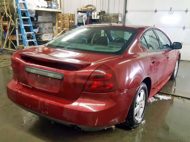 2G2WP552X81126318 - 2008 PONTIAC GRAND PRIX MAROON photo 4