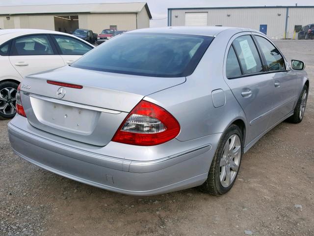 WDBUF56X57B011090 - 2007 MERCEDES-BENZ E 350 SILVER photo 4