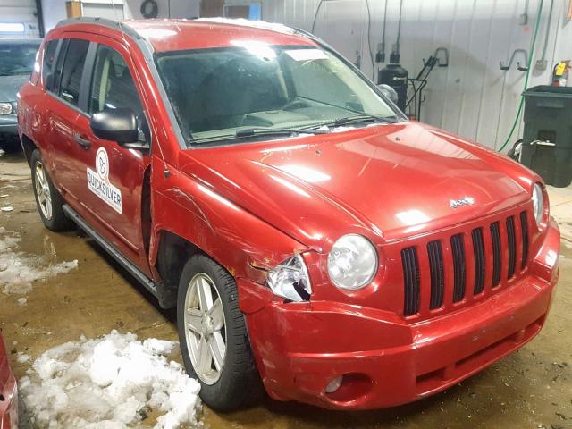 1J8FT47W38D705374 - 2008 JEEP COMPASS SP RED photo 1