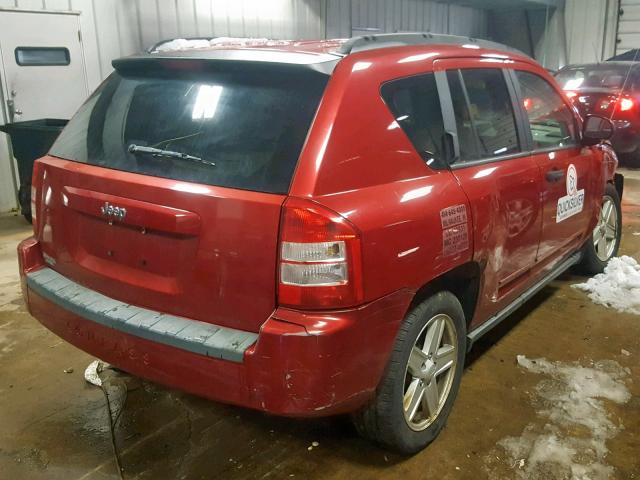 1J8FT47W38D705374 - 2008 JEEP COMPASS SP RED photo 4