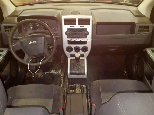 1J8FT47W38D705374 - 2008 JEEP COMPASS SP RED photo 9