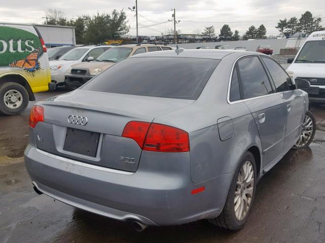 WAUDF78E38A086464 - 2008 AUDI A4 2.0T QU GRAY photo 4