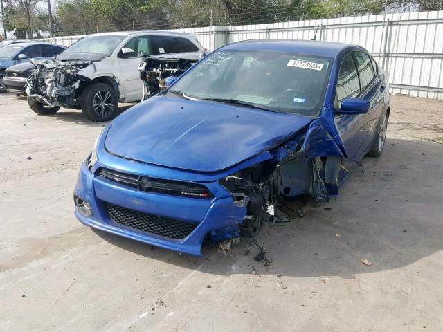 1C3CDFBA6DD342520 - 2013 DODGE DART SXT BLUE photo 2