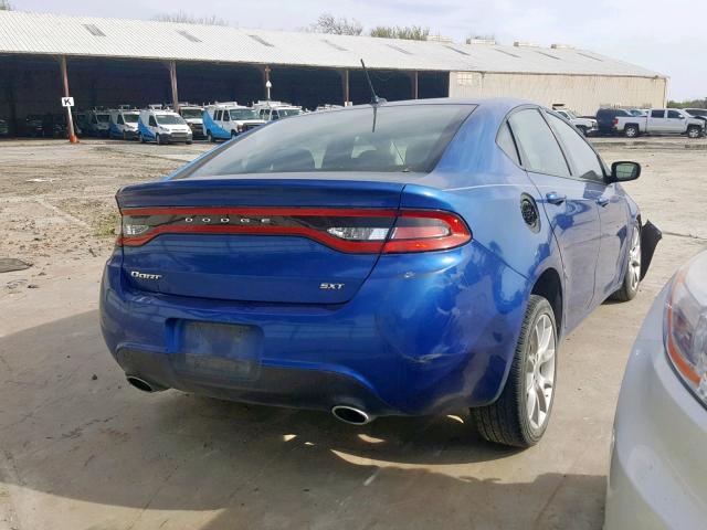 1C3CDFBA6DD342520 - 2013 DODGE DART SXT BLUE photo 4