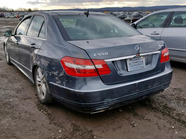 WDDHF9AB4AA251451 - 2010 MERCEDES-BENZ E 550 4MAT BLUE photo 3