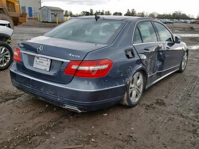 WDDHF9AB4AA251451 - 2010 MERCEDES-BENZ E 550 4MAT BLUE photo 4