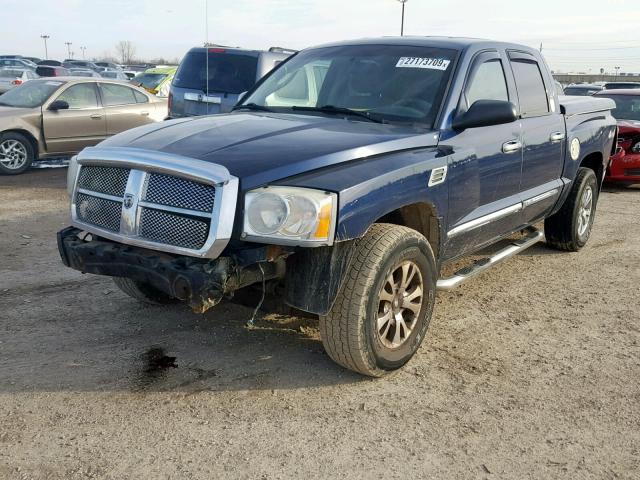 1D7HW48N25S177210 - 2005 DODGE DAKOTA QUA BLUE photo 2