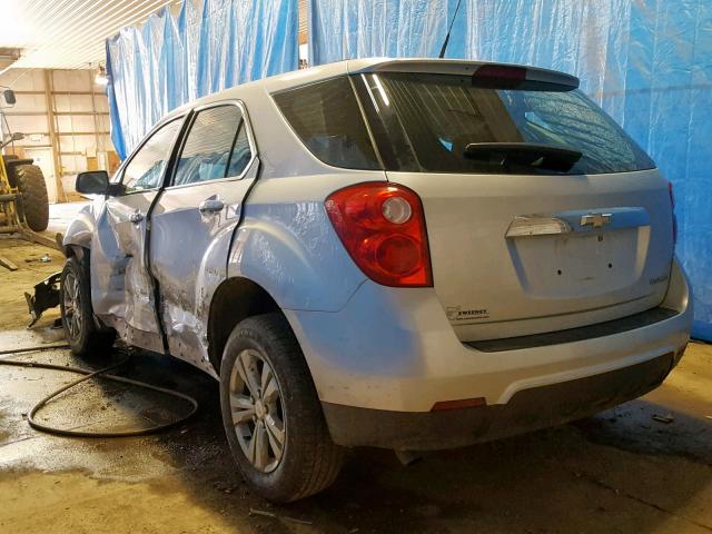 1GNALBEK2DZ111322 - 2013 CHEVROLET EQUINOX LS SILVER photo 3