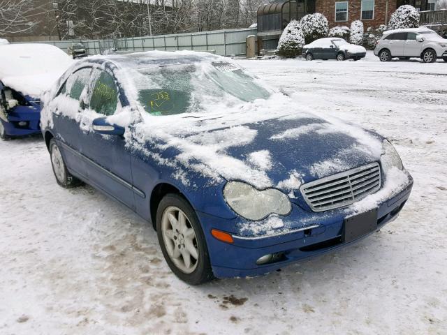 WDBRF61J32F266160 - 2002 MERCEDES-BENZ C 240 BLUE photo 1