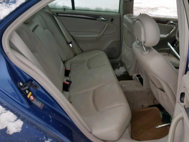 WDBRF61J32F266160 - 2002 MERCEDES-BENZ C 240 BLUE photo 6