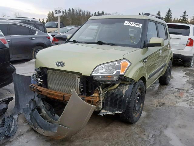 KNDJT2A22A7041438 - 2010 KIA SOUL + GREEN photo 2