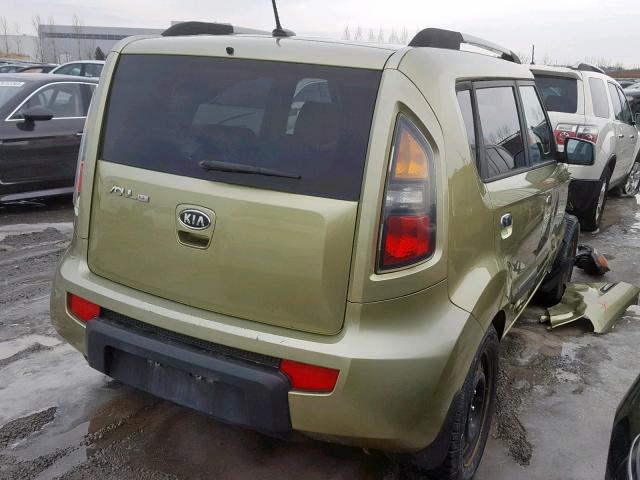 KNDJT2A22A7041438 - 2010 KIA SOUL + GREEN photo 4