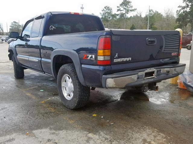 2GTEK19B251279926 - 2005 GMC NEW SIERRA BLUE photo 3