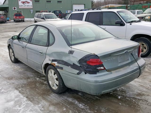 1FAFP56U05A302084 - 2005 FORD TAURUS SEL GREEN photo 3