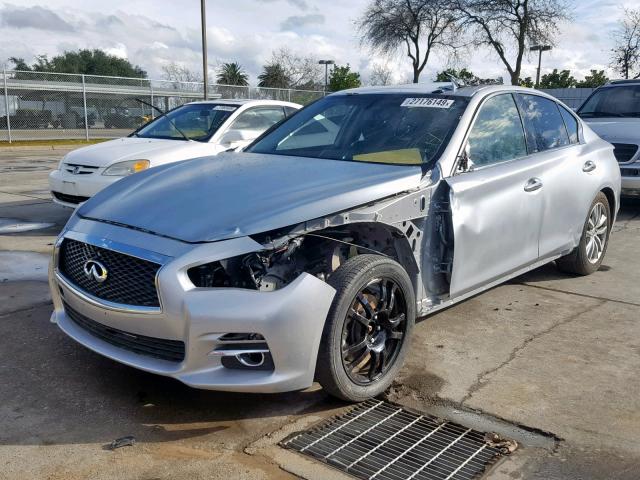 JN1CV7AR5GM250571 - 2016 INFINITI Q50 BASE SILVER photo 2