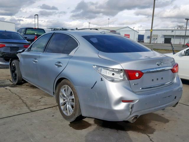 JN1CV7AR5GM250571 - 2016 INFINITI Q50 BASE SILVER photo 3