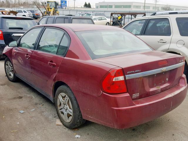 1G1ZS53876F281356 - 2006 CHEVROLET MALIBU LS BURGUNDY photo 3