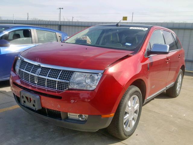 2LMDU68C08BJ25856 - 2008 LINCOLN MKX RED photo 2