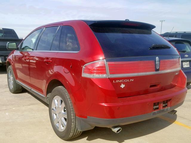 2LMDU68C08BJ25856 - 2008 LINCOLN MKX RED photo 3