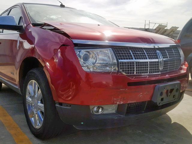 2LMDU68C08BJ25856 - 2008 LINCOLN MKX RED photo 9