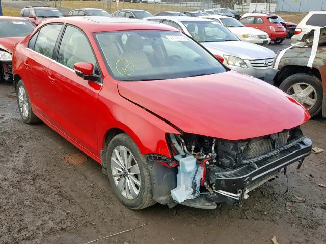 3VWLA7AJXFM261469 - 2015 VOLKSWAGEN JETTA TDI RED photo 1