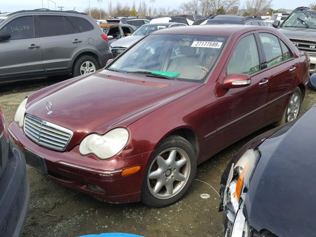 WDBRF61JX2F261778 - 2002 MERCEDES-BENZ C 240 RED photo 2