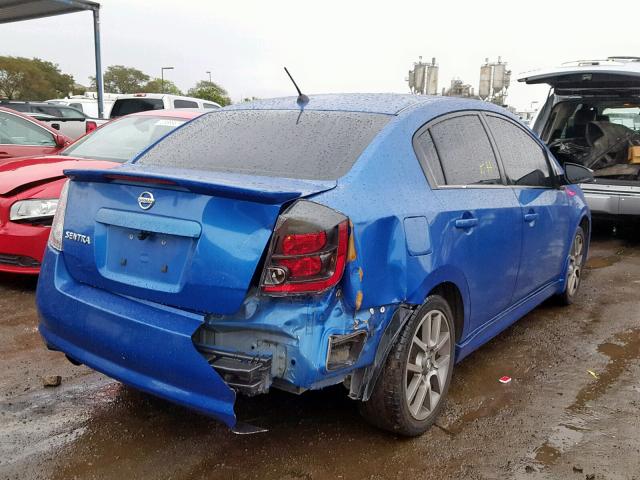 3N1CB61E27L691150 - 2007 NISSAN SENTRA SE- BLUE photo 4