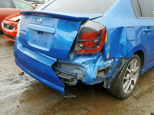 3N1CB61E27L691150 - 2007 NISSAN SENTRA SE- BLUE photo 9