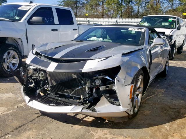 1G1FF3D78H0180611 - 2017 CHEVROLET CAMARO SS SILVER photo 2