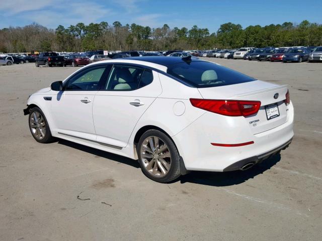 5XXGR4A61EG277129 - 2014 KIA OPTIMA SX WHITE photo 3