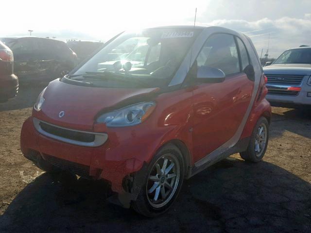 WMEEJ31X49K276040 - 2009 SMART FORTWO PUR RED photo 2