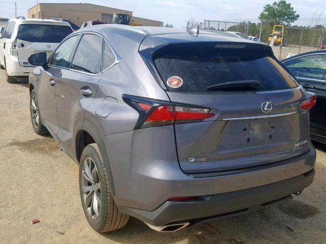 JTJYARBZ4G2042599 - 2016 LEXUS NX 200T GRAY photo 3