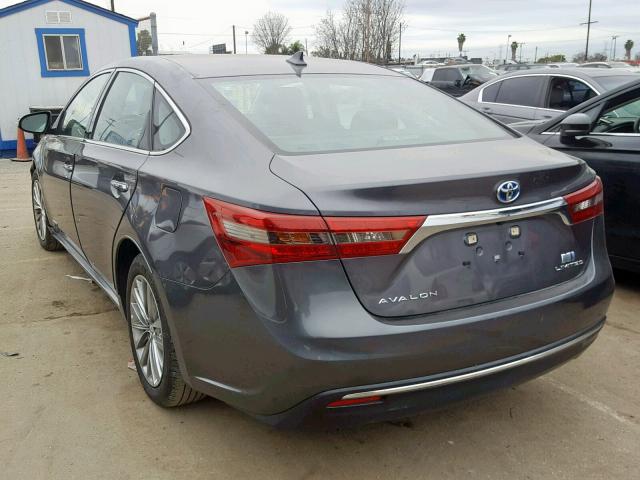 4T1BD1EB1GU051129 - 2016 TOYOTA AVALON HYB GRAY photo 3