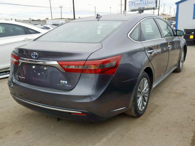 4T1BD1EB1GU051129 - 2016 TOYOTA AVALON HYB GRAY photo 4