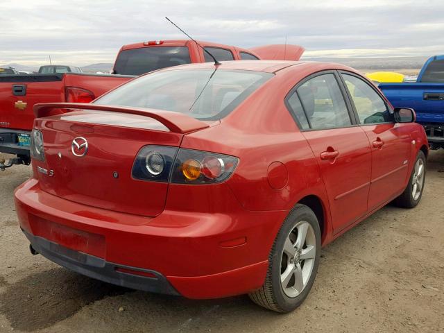 JM1BK324X61411302 - 2006 MAZDA 3 S RED photo 4