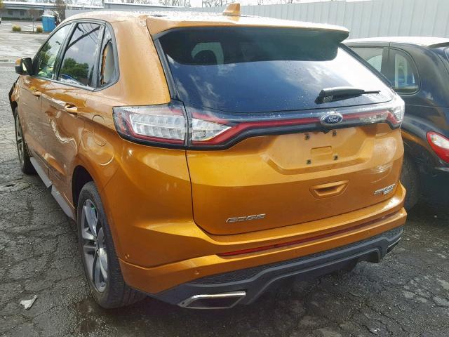 2FMPK4AP2FBB82976 - 2015 FORD EDGE SPORT YELLOW photo 3