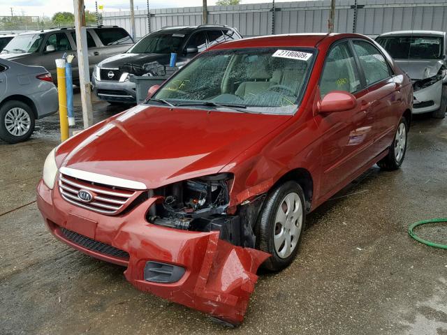 KNAFE121575380633 - 2007 KIA SPECTRA EX RED photo 2