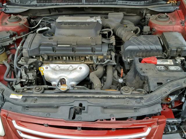 KNAFE121575380633 - 2007 KIA SPECTRA EX RED photo 7