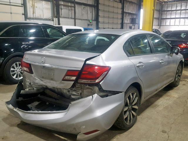 19XFB2F97EE253708 - 2014 HONDA CIVIC EXL SILVER photo 4