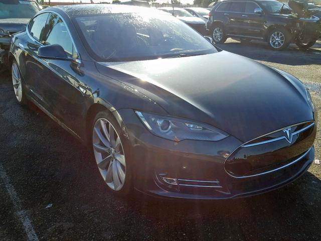 5YJSA1E21FF114394 - 2015 TESLA MODEL S GRAY photo 1