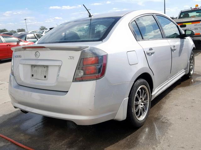 3N1AB6AP9BL667543 - 2011 NISSAN SENTRA 2.0 SILVER photo 4